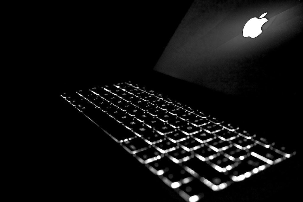 Apple Mac Book Pro with illuminated keyboard